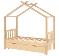 Produktbild: vidaXL Kinderbett, Jugendbett mit Schublade Massivholz Kiefer 80x160 cm