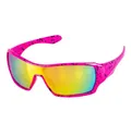 Produktbild: Metamorph Kostüm 80er Disco Brille neon-pink - Fasching Karneval, Crazy! Cool! Schrill! Verspiegelte Brille in Leuchtfarben