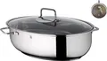 Produktbild: WMF 3201112122, Rund, Edelstahl, Edelstahl, Edelstahl, Edelstahl, Keramik, Gas, Halogen, Induktion