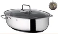 Produktbild: GOODZ WMF Bräter mit Thermometer Cromargan Edelstahl und Glasdeckel 0788029990 #