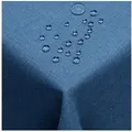 Produktbild: DecoHomeTextil Heimtextilmanufaktur Tischdecke Leinen Optik Tischdecke Tischtuch Abwaschbar Wasserabweisend blau Eckig 130 x 220 cm
