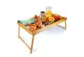 Produktbild: Dimono Tabletttisch DIMONO Bambus Bett Tablett – Klappbares Frühstücks- & Serviertablett, Serviertablett Betttisch
