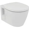 Produktbild: Ideal Standard Connect WC-Set, Wandtiefspül-WC mit Absenkautomatik, Rundes Design, Alpin Weiß