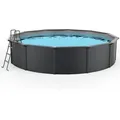 Produktbild: Stahlwand Swimming Pool Set 'Nuovo de Luxe', anthrazit / silbergrau, ø 360 x 120 cm, ohne Zubehörset - Steinbach