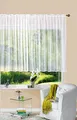 Produktbild: Gardine Store Jacquard Isabella HxB 120x300 cm Kräuselband Universalband Weiß Längsstreifen Transparent Voile Vorhang Wohnzimmer, 13145