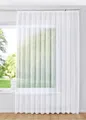 Produktbild: Gardinenbox Bogenstore (1 St), Kräuselband, transparent, Jacquard, Store Jacquard Isabella Kräuselband Universalband Weiß Längsstreifen T