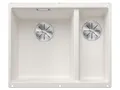 Produktbild: BLANCO SUBLINE 340/160-U | Granitspüle aus SILGRANIT weiß | Einbauart: Unterbau | Hauptbecken links | für 60 cm breite Unterschränke | Ein Ausschnitt und nur einmal montiert | [55,5x46x20,2 cm]