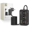Produktbild: Tech-protect Steckdosenleiste Mit 3 Steckdosen, 240 V, 3x Usb-a, 3x Usb-c, 200 Cm
