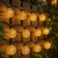 Produktbild: LED Solarleuchte 5 M 20 Lampen Outdoor Lichterkette LED Kugel-Lichterkette für Garten Garten Led Lampe Kugel Solar Lampen Für Außen Warmweiß