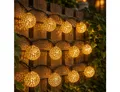 Produktbild: pedete LED Solarleuchte Outdoor Lichterkette LED Kugel-Lichterkette für Garten 5 M 20 Lampen, gartendeko, Warmweiß, solar lichterkette für außen, Garten Led Lampe Kugel Solar Lampen Für Außen Lichterkette Outdoor