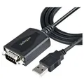 Produktbild: StarTech.com 3ft (1m) USB to Serial Cable with COM Port Retention, DB9 Male RS232 to USB Converter, Straight Through USB