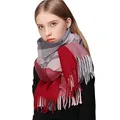 Produktbild: RIIQIICHY Schal Damen kariert Winter Pashmina Damenschal Winterschal Kuschelig Geschenke für Frauen Weihnachten