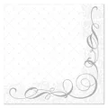Produktbild: PAPSTAR 50 Servietten ROYAL Collection 1/4-Falz 40 cm x 40 cm Silber Megan