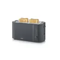 Produktbild: Severin Toaster Langschlitz, 4 Scheiben mit integrierten Brötchenaufsatz, 2 Langschlitz-Röstschachte, verschiedene Aufwärmstufen, 1.400 W, Schwarz Matt, AT 2591, Mattschwarz