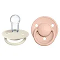 Produktbild: BIBS De Lux Schnuller 2er-Pack, BPA-frei, Kirschform Nippel. Silikon, Hergestellt in Dänemark. 0-36 Monate (2er Pack), Ivory/Blush