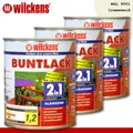 Produktbild: Wilckens 3 x 750 ml Buntlack 2in1 glänzend RAL 9001 Cremeweiß innen und außen