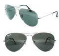 Produktbild: Ray Ban SONNENBRILLE POLARISIERT GRAU GRÜN 3025 004/58 58 AVIATOR PILOT L BRILLE