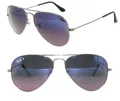 Produktbild: Ray Ban SONNENBRILLE GRAU BLAU LILA 3025 55 POLARISIERT 004/77 s AVIATOR BRILLE