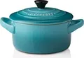 Produktbild: Le Creuset Mini-Cocotte 91005000491099 | Bräter rund 200 ml | Steinzeug | Ofenfest | Spülmaschinengeeignet | Türkis