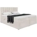 Produktbild: Meblini Boxbett, Beige, Textil, Kiefer, H3, 7-Zonen, Höhe ca. 4 cm, Rechteckig, 180x200 cm, Schlafzimmer, Betten, Boxspringbetten