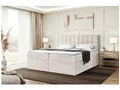Produktbild: MEBLINI Boxspringbett mit Bettkasten - Gepolstert Doppelbett mit Matratze und Topper - Polsterbett mit Stauraum - Bett mit Kopfteil - Stauraumbett - Lukas - 180x200 - H3/Beige Samt
