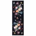 Produktbild: vidaXL Küchenmatte 60 x 180 cm Blumen Samt, gegen Ermüdung, rutschfeste Innenmatte, schwarzes florales modernes Design, maschinenwaschbar, weich und bequem, bequem für Hausköche, gepolsterte Matten.