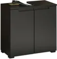 Produktbild: Waschbeckenunterschrank >Spice< in Schwarz matt - 60x57x32 (BxHxT)