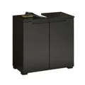 Produktbild: möbelando Waschbeckenunterschrank >Spice< in Schwarz matt - 60x57x32 (BxHxT)