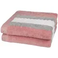 Produktbild: Ross Walk-Frottier Handtücher Harmony Streifenfond Handtuch 50x100 cm | altrose - pink
