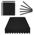 Produktbild: Unterlegmatte 1cm Dicke Poolmatte 60x60 cm Schwarz Bodenschutz Puzzle Pool Matte