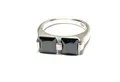 Produktbild: Edelschmiede925 Silberring Ring 925/- Silber Zirkonia schwarz Schmuckring Silberring modern #50