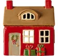 Produktbild: Ib Laursen Kerzenhalter IB Laursen Lichthaus STILLENAT Rot mit Türkranz und Geschenke 14 cm
