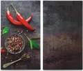 Produktbild: Zeller Present Schneide- und Abdeckplatte Chilli, Silikonfüßen
