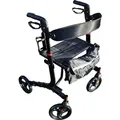 Produktbild: Ridder Rollator Walker Gehwagen bis 125kg, Sitzbreite: 46cm, Für Personen mit einem Körpergewicht von bis zu 125 kg schwarz
