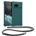 Produktbild: kwmobile Necklace Case kompatibel mit Google Pixel 7 Hülle - Cover mit Kordel zum Umhängen - Silikon Schutzhülle Petrol
