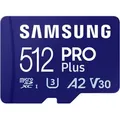 Produktbild: MicroSDXC-Speicherkarte pro Plus (2023) 512GB inkl. USB-Adapter - Samsung