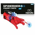 Produktbild: SPIDERHERO Spinnennetz Handschuhe Shooter Kostüm Dart Launcher Spider Blaster 2x