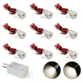 Produktbild: kpslucerna Mini LED Spots Einbaustrahler Deckenleuchte 9 Stück 12V 1W, die Einbaulampe, IP65 Spot, Eingebautes Deckenlicht Licht für Küche, Treppe, Schrank, Flur (Silberton Warmweiß 120°)