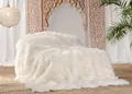 Produktbild: Wohnen & Accessoires Felldecke Kunstfell Tibetlamm in 5 Größen aus weichem Fellimitat als Kuscheldecke, Wohndecke, Tagesdecke oder Fellkissen (220 x 240 cm)