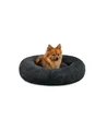 Produktbild: lionto Hundebett rund Hundekissen Hundesofa Donut 60cm Durchmesser, dunkelgrau