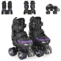 Produktbild: Byox Rollschuhe Rollschuhe Sparkle, PU-Räder, verschiedene Größen, ABEC-5-Lager, PU-Bremse lila Gr. 34-37