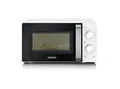 Produktbild: SEVERIN Mikrowelle Solo, zum Auftauen und Erhitzen, Mikrowellengerät mit Drehteller für gleichmäßige Wärmeverteilung 17 L, Weiß /Edelstahl, MW 7885