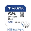 Produktbild: 1 x Varta V394 Uhrenbatterie 1,55 V SR936SW SR45 LR936 58mAh Knopfzelle