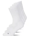 Produktbild: Snocks Hohe Kompressions Laufsocken 4 Paar - Funktionssocken Herren Damen - Atmungsaktive Tennissocken - Sportsocken ohne Verrutschen - Gemütlich und weich - Gr. 35-38 - Farbe Weiß