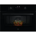 Produktbild: AEG NKO5N40K Backofen mit Mikrowellenfunktion 45cm Schwarz 9Heizarten 11Automatikprogramme