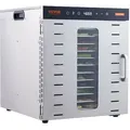 Produktbild: 1000 W Dörrautomat Edelstahl, 300 X 280 Mm 10 Stk. Tabletts 360° Trocken, Dörrgerät, 30-90°C Temperaturregelung, 0,5 Bis 48-stunden-timer, Überhitzungsschutz, Rezeptheft Für Fleisch Obst Gemüse - Vevor