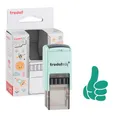 Produktbild: Trodat edy Motivstempel Daumen - selbstfärbendes Stempelset in Pastell Grün, Abdruck Grün, 20 x 20 mm, für Lehrer, Pädagogen, Eltern und alle, die mit Herz motivieren und belohnen.