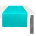 Produktbild: Tischläufer mit Kuvertsaum WIRTHNATUR - türkis - 150x40 cm