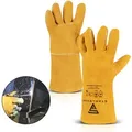 Produktbild: Stahlwerk Schweißer Handschuhe Aus Hitzebeständigem Und Robustem Echtleder