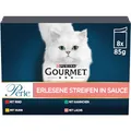 Produktbild: Gourmet Perle Erlesene Streifen Katzenfutter nass, Sorten-Mix, 10er Pack (10 x 8 Beutel à 85g)